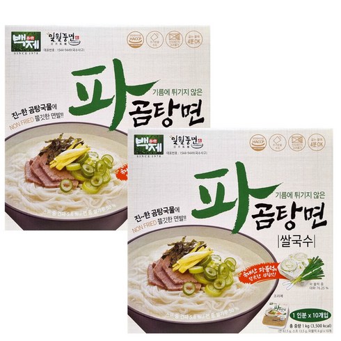 백제 일월풍면 파곰탕면 쌀국수 93.5g 코스트코 파곰탕면1kg(100g X 10개입), 1kg, 2개