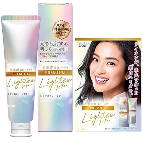 Lightee Lightee(라이티) [] 화이트닝 엽서 PREMIUM 페이스트 치약 시트러스티 100g + 리플렛 포함, 1개, 1ml