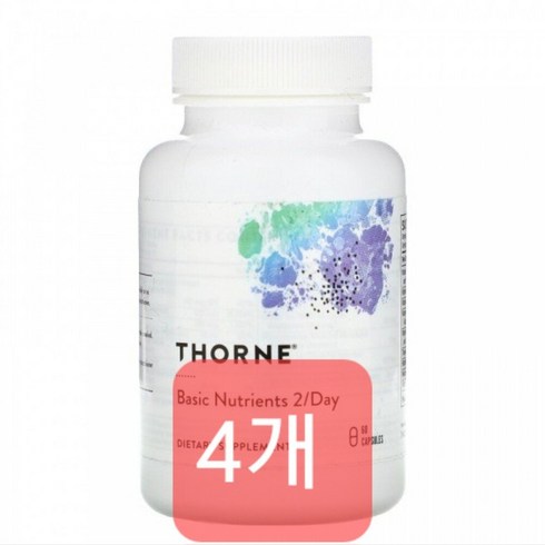 (4개)쏜리서치 종합비타민 투퍼데이 ThorneResearch basic nutrients 2-day, 60정, 4개