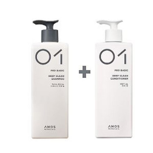 [리뉴얼] 아모스 딥클린 샴푸 1000ml +딥클린 컨디셔너 1000ml 1set