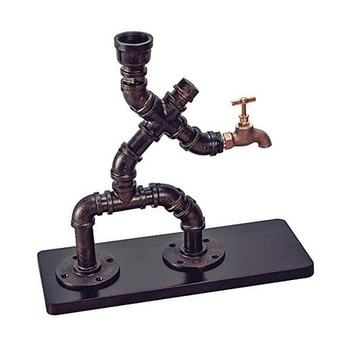 Steampunk Alcohol Holder For Whiskey-Industrial Personalized Bar Stand For 1bottle In Room Liquor Di, 1개