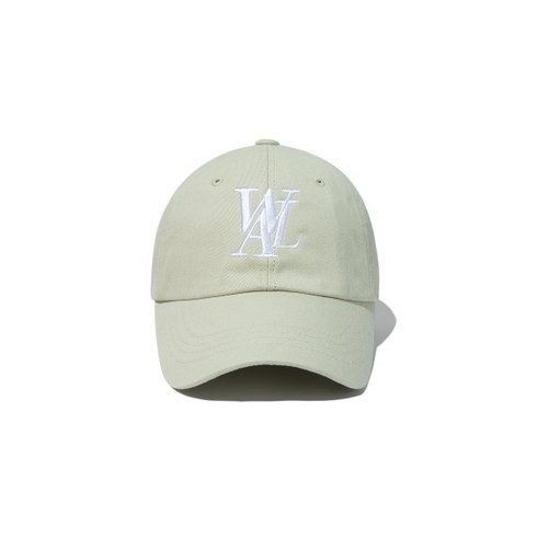 WOOALONG 10/6 배송 Signature Logo ball cap - GREYISH LIME