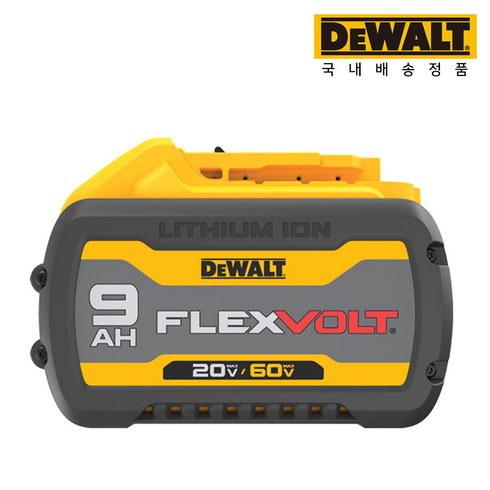 디월트배터리 - [KC인증]디월트 FLEXVOLT 프리미엄 배터리 20V 60V DCB609, 1개, 1개입