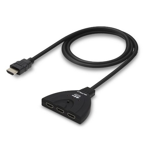 NEXT-603SWC4K60 3대1 HDMI2.0스위치 케이블타입 90cm, 1개