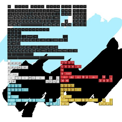 mda키캡 - Akko WOB Building Block 키보드 PBT키캡 MDA프로파일 아코282키