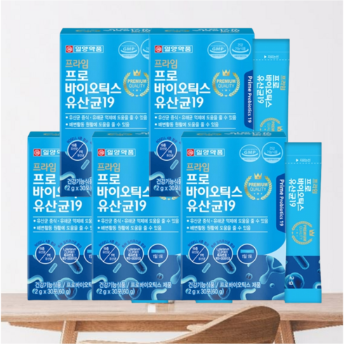 일양약품 프라임 프로바이오틱스 유산균 19 2g x 30포 x 5박스 신바이오틱스, 60g, 2개