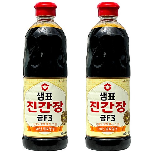 샘표간장 - 샘표 진간장 금F3, 860ml, 2개