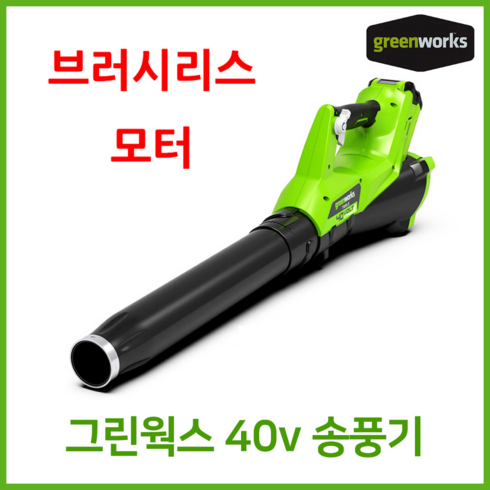 무선송풍기블로워 - 그린웍스 40v 엑시얼 블로워 무선 송풍기 낙엽 청소기 충전식 제설 송풍기 충전 브로워, 선택1 송풍기만, 1개