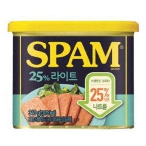 스팸 25% 라이트 햄통조림, 340g, 6개