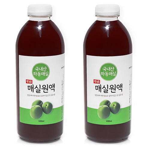 청매실 - 예가촌 매실청 매실 원액 3년숙성 발효 액기스 1000ml, 1L, 2개