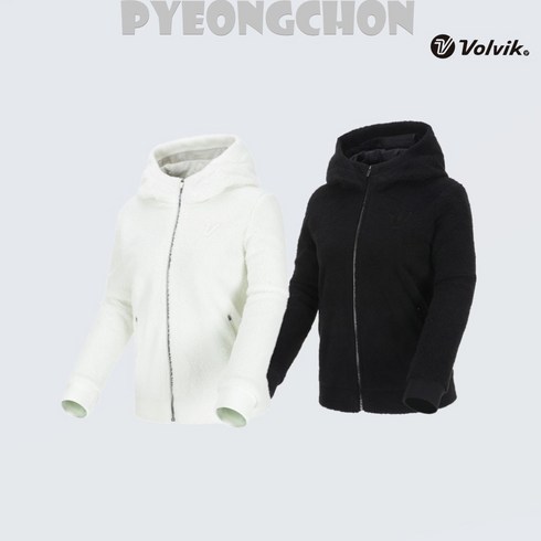 볼빅골프웨어 여성 부클 후드 풀집업 VLTSLA05