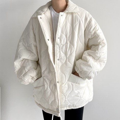 2023년 가성비 최고 오버핏점퍼 - 쥬드샵 양털 안감 빅사이즈 힙덮는기장 덤블 오버핏 박시핏 한겨울 패딩 퀼팅 깔깔이 누빔 점퍼