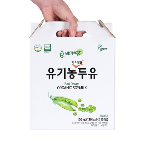 이노푸드 바리의꿈 유기농 두유, 190ml, 16개