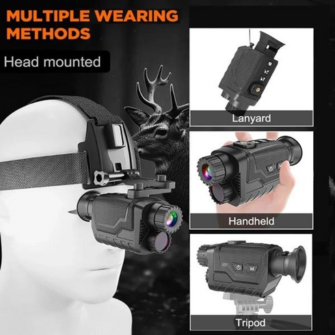New Night Vision Monocular Goggles HD Head Mount Infrared Device Outdoor Camping Telescop, 한개옵션0