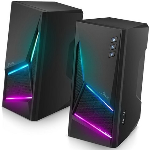 브리츠 2채널 앰프 내장형 PC용 스피커, 블랙, BZ-HT400