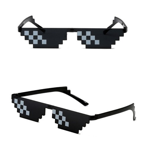 8비트 픽셀 떠그라이프 핵인싸 모자이크 선글라스 [8 Pixels Thug Life Fashion Sunglasses]