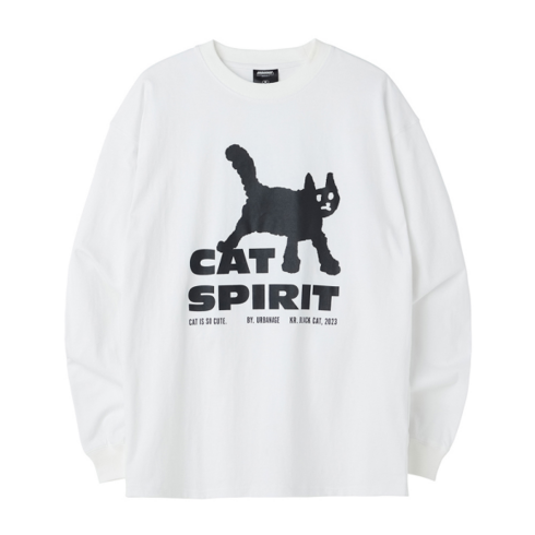 어반에이지 Cat Spirit 롱슬리브_화이트