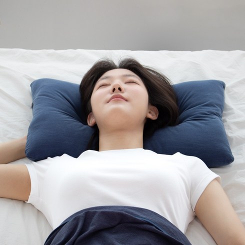 코튼샤워 통째로 빨아쓰는 기능성 경추 숙면 낮은 베개 도리도리 M 쿨베개, 그레이