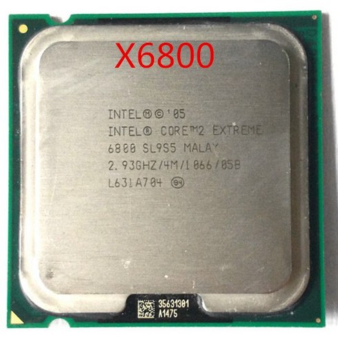 코어 2 X6800 x6800 CPU A775 ConroeXE FSB1066MHz B2 HH80557PH0774M 2.93GHz 4MB L2 75W TDP