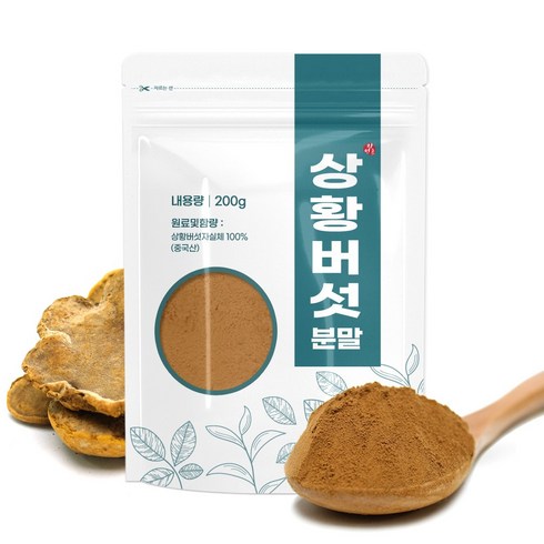 상황버섯분말 - 자연초 자연산 상황버섯분말 가루 200g, 2개