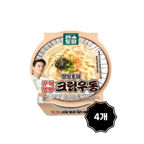 [냉장 배송] 편스토랑 장민호 꾸덕명란크림우동, 500kcal, 4개, 351g