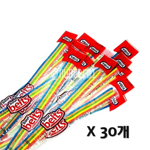 비달 사우어 벨트 젤리 VIDAL SOUR BELT JELLY, 삼 십 개, 30개, 11g