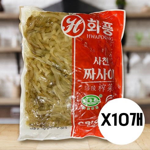 짜차이 - 화풍 사천 짜사이, 1kg, 10개