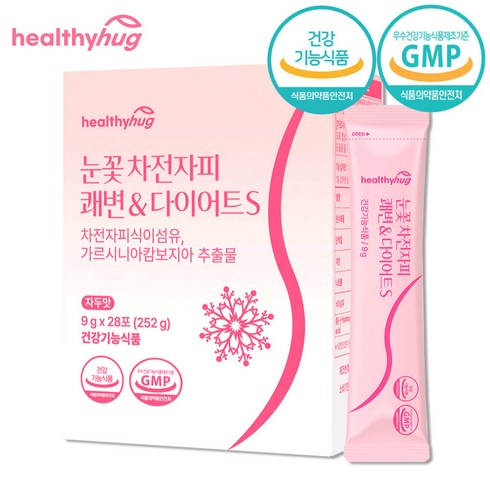 헬씨허그 눈꽃 차전자피 쾌변 & S 가르니시아 9g x 28포 4주분, 252g, 28개