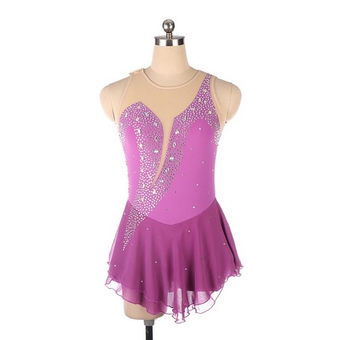 피겨복 리듬체조 피겨 경기 연습복 대회복 무용복 비즈, XS, XS