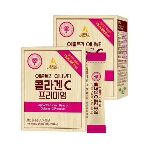 애플트리 이너뷰티 콜라겐C 프리미엄 콜라겐, 60g, 2개