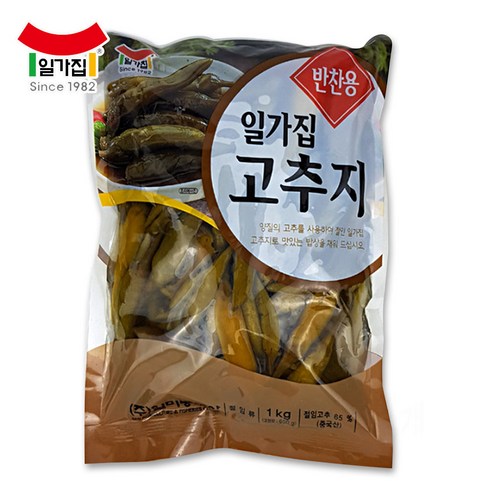 일가집 고추지 1kg 삭힌 고추장아찌 반찬 동치미, 1개