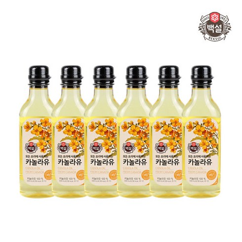 카놀라유500ml - 백설 카놀라유 500ml, 6개