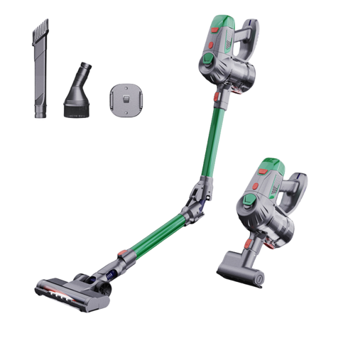 Montheria 무선청소기 스탠드형 청소기 접이식 다기능 진공청소기 C395-30, 녹색접이식관