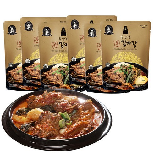 정태우 임금님 특 감자탕 850g(6팩) 국내산 등뼈 우거지 뼈 해장국, 850g