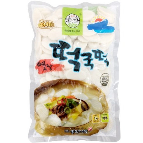 송학식품 송학 떡국떡1kg X 12봉 1박스, 60개, 1kg