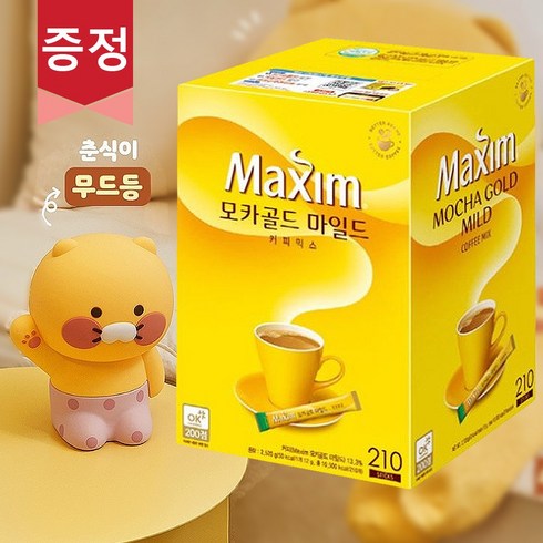 맥심 모카골드 커피믹스 210T+춘식이 무드등, 상세페이지 참조, 상세페이지 참조, 상세페이지 참조