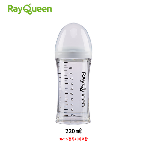 rayqueen - 레이퀸 트리아탄 노넥 젖병 220ml (노꼭지) 1PCS, 1개