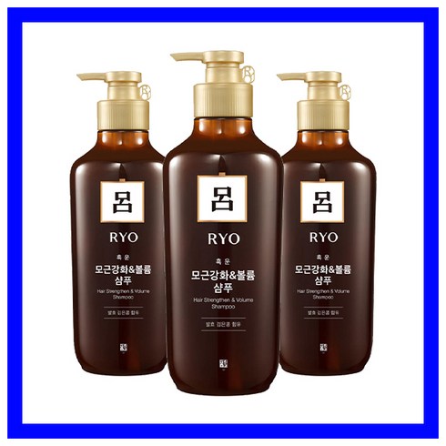 려 흑운 모근강화 볼륨케어 샴푸, 550ml, 3개