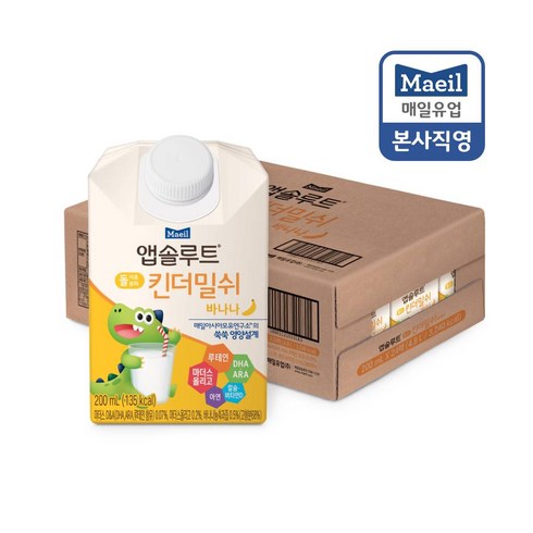 앱솔루트 킨더밀쉬 바나나 200ml, 24개