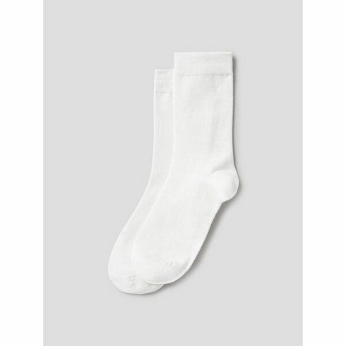 에잇세컨즈 여성 베이직 솔리드 양말 화이트 1941KTWY11