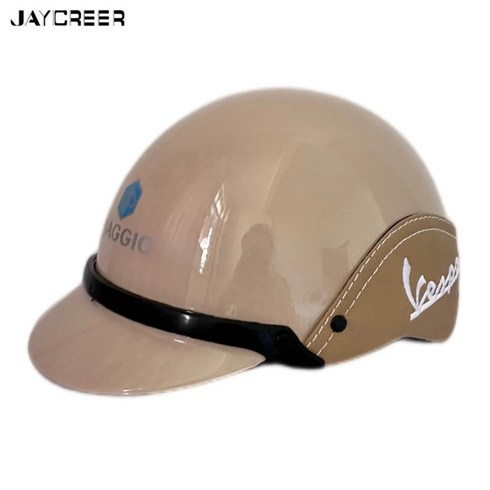 스냅백헬멧 JayCreer 베스파 드라이버 헬멧, Beige, 1개