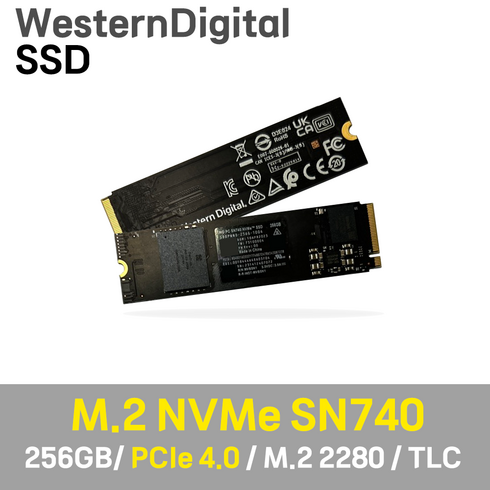 웨스턴디지털 WD SN740 M.2 NVMe SSD 256GB (벌크), WD SN740 256GB