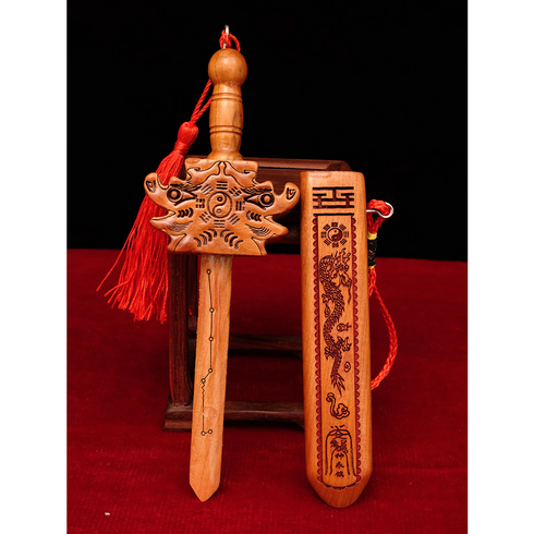 한국전통검 - 귀신쫓는 복숭아나무 칼 도목검 풍수검, 20cm사신단검