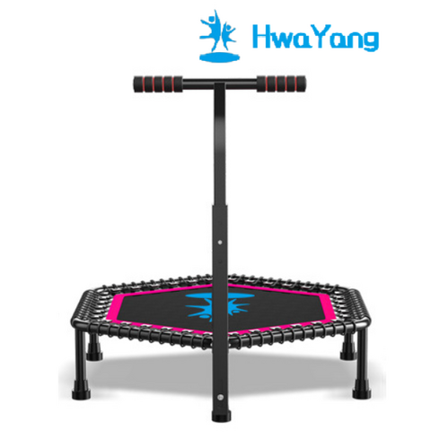 [옵션 6종] 화양스포츠 1인용 대형 성인 가정용 점핑 다이어트 트램폴린 방방이 household trampoline, [TYPE A] 원형(40inch) - 그린