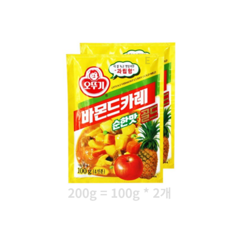 오뚜기 바몬드 카레 과립형 골드 순한맛, 200g, 8개