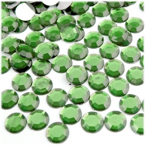 The Crafts Outlet 144pc Rhinestones Round 10mm - Peridot Light Green, 1, Light Green (Peridot)