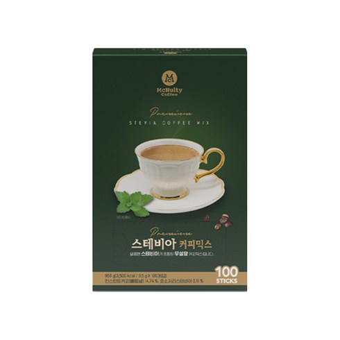 맥널티커피 스테비아 커피믹스, 9.5g, 100개입, 1개