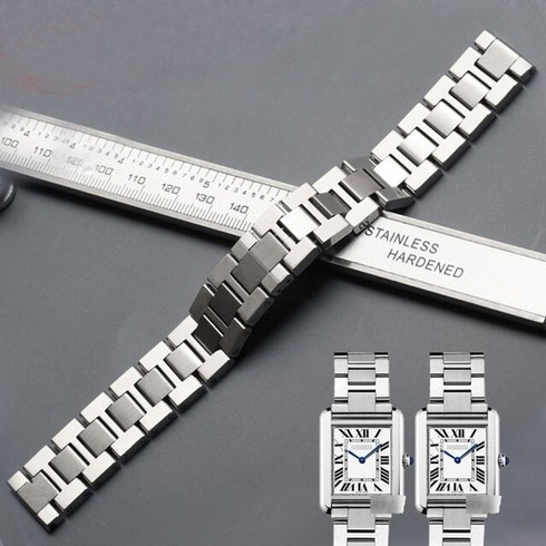 까르티에시계 - Cartier 까르띠에 시계 호환 탱크 18mm 20mm 22mm 메탈 스트랩 시계줄 워치 밴드 스테인레스 브레이슬릿