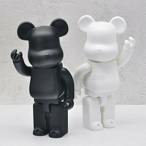 베어브릭 400% 블랙 화이트 유광 무광 /bearbrick, 1. 블랙 유광