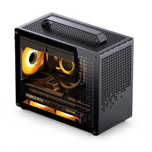 itx케이스 - 존스보 JONSBO JONSPLUS Z20 M-ATX 컴퓨터 PC 케이스 (블랙), 1개